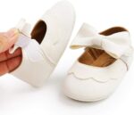 LAFEGEN Baby Girls Mary Jane Flats with Bownot Non Slip