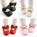 LAFEGEN Baby Girls Mary Jane Flats with Bownot Non Slip