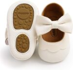 LAFEGEN Baby Girls Mary Jane Flats with Bownot Non Slip