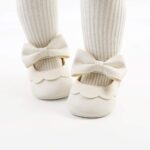 LAFEGEN Baby Girls Mary Jane Flats with Bownot Non Slip
