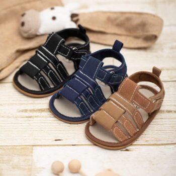 Meckior Baby Infant Boy Girl Sandals Newborn Non-Slip Soft Rubber Sole Sandals for Baby Boys Open-Toe Outdoor Casual Summer First Walkers Shoes best price baby shoes in best baby specials 