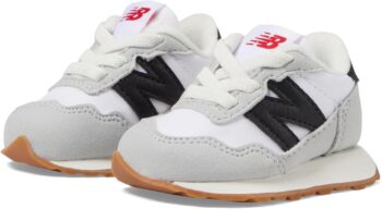 New Balance Kids 237 Bungee Sneaker, WHITE/BLACK, 3 M Infant (0-12 Months) best price baby shoes in best baby specials 