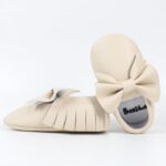 Bebila Double Bow Fringe Baby Moccasins – Soft Sole Baby