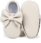 Bebila Double Bow Fringe Baby Moccasins – Soft Sole Baby