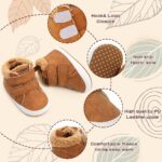 HsdsBebe Baby Ankle Boots Infant Boys Girls Fleece Booties Anti-Slip