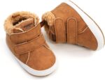 HsdsBebe Baby Ankle Boots Infant Boys Girls Fleece Booties Anti-Slip Rubber Sole Sneakers Toddler Newborn Walking Crib Shoes best price baby shoes in best baby specials 